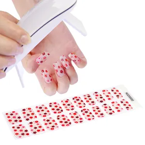 Huiszi-esmalte de uñas semicurado 3D personalizado, gel para uñas, envolturas adhesivas