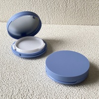 Boîtier compact vide en plastique personnalisé pour cosmétiques avec miroir et support de recharge interne