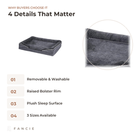 Canapé-lit pour animaux de compagnie avec surface en tissu pelucheux, base antidérapante amovible et housse lavable OEM/ODM pour distributeurs et marques de distributeurs privés