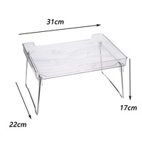 Oneup — plateau transparent en plastique pour animaux, étagère verticale empilable, bibliothèque pour épices, assaisonnement, cuisine, salle de bain, bureau de rangement pliable