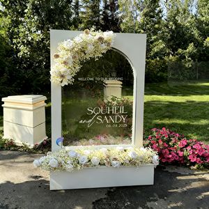 Fontaine d'eau de mariage moderne et luxueuse en acier inoxydable avec cascade détachable pour décorations d'événements en extérieur - Product Image 5