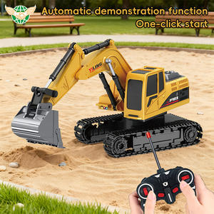 <span class=keywords><strong>Jouet</strong></span> d'excavatrice RC en alliage YF 6CH 1:24, véhicule de chantier télécommandé en alliage, cadeaux pour garçons, jouets d'excavatrice RC pour enfants avec lumière - Product Image 3
