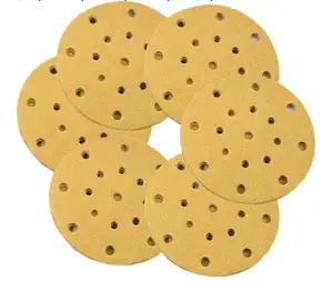 6inch 15holes round hook loop abrasive sanding disc for automotive industry
