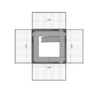 Villa préfabriquée mobile de luxe à deux étages à faible coût, bureau conteneur, hôtel, dortoir de chantier