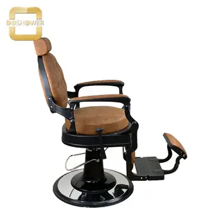 Schwarzer Basis Vintage Friseurs tuhl mit verstellbarem Stuhl Friseur Friseursalon für orange Friseurs tuhl angepasst