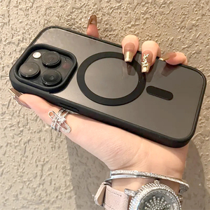 Luxe dur antichoc mat pc couverture arrière transparent antichoc magnétique étui mobile pour <span class=keywords><strong>iphone</strong></span> 15 14 pro max - Product Image 1