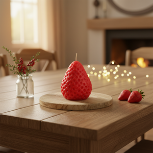 <b>Large</b> Strawberry <b>Candle</b> Scented Soy Wax Fruit Shaped <b>Candles</b> Decorative Pillar <b>Candle</b> Decor Private Label Custom Color Scent - Product Image 3