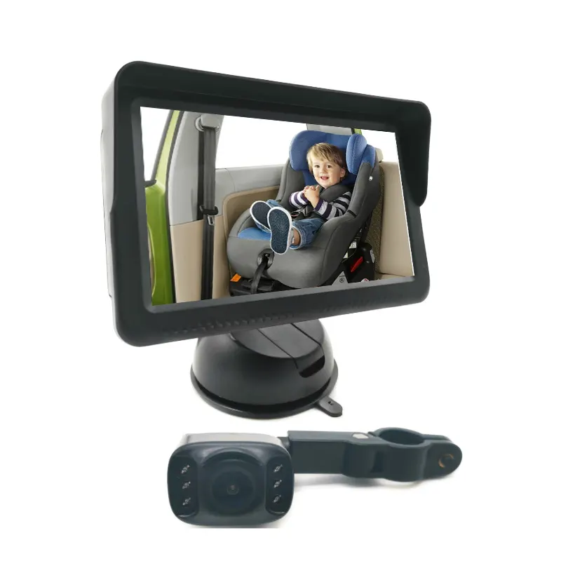 5 inç Lcd ekran araba bebek çocuk güvenliği gözetleme aynası monitör gece görüş arka kamera
