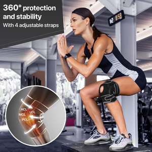 <span class=keywords><strong>Rodillera</strong></span> deportiva-Soporte antideslizante para correr, baloncesto, levantamiento de pesas y entrenamientos de gimnasio-Acolchado amortiguador - Product Image 5