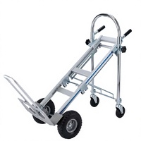 Chariot à main pliable en acier et aluminium, capacité de 550 lb, chariot à plateforme pliable pour le déménagement en entrepôt FHT250B