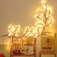 Flexible LED-Kunststoff-Zweiglichter Künstliche Rankenbaum-Form 1,8m USB-Betrieben Fernbedienung IP55 2000K Warmweiß Dekorationen