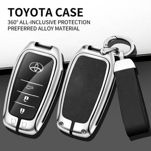 Funda de cuero de aleación de Zinc para llave de coche, alta <span class=keywords><strong>calidad</strong></span>, venta al por mayor, creativa, para Toyota Crown, Corolla, Rav4, Ch-r, Camry, Hilux, Fortuner, Fob - Product Image 4