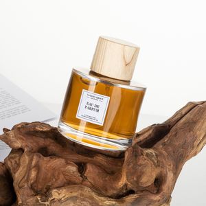 50ml runde leere Parfüm flasche Crimp Sprayer Holz kappe 100ml Körper öl Parfüm 30ml Parfüm flasche Paint able Custom Packaging - Product Image 4