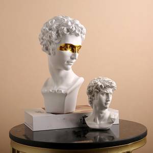 Busto Romano Classico in Resina per Arredamento Casa Scultura Mitologia Greca Mini Statua Greca di David <span class=keywords><strong>Sculture</strong></span> di Teste - Product Image 3