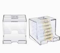 Présentoir de Comptoir Portable en Acrylique Transparent Moderne pour Baumes à Lèvres, Rouges à Lèvres, Gloss et Huiles Essentielles – Boîte d'Organisation