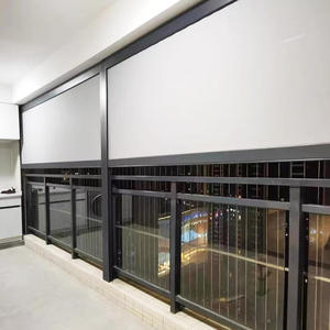 Rideaux d'ombrage extérieurs personnalisés, intelligents, <span class=keywords><strong>de</strong></span> style moderne, en bambou/polyester, à installation intégrée, pour villas en <span class=keywords><strong>bord</strong></span> <span class=keywords><strong>de</strong></span> <span class=keywords><strong>mer</strong></span> - Product Image 2