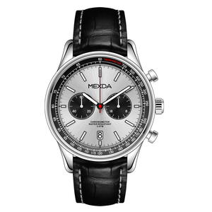 japón movimiento taquímetro cronógrafo función acero inoxidable caja hombres cuero de grano superior <span class=keywords><strong>reloj</strong></span> de pulsera - Product Image 2