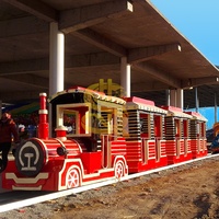 Mini-trains électriques sur rail pour parcs à thème, train électrique sur rail pour 24 personnes, train touristique, train sur rail pour enfants, en vente