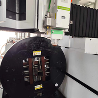 Machine de découpe laser à fibre CNC pour tôles et tubes métalliques, 4 axes, refroidie par eau, 1500 W