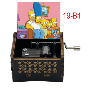 Caja de Música de Los Simpson con Manivela, Movimiento Musical Especial, Lindos Amigos de Madera, Regalo Familiar de Navidad - Product Image 2