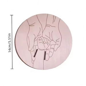 Tarjetas de hitos de madera natural al por mayor para bebés, regalo para recién nacidos, soporte para pulsera de hospital, recuerdo grabado en madera - Product Image 3