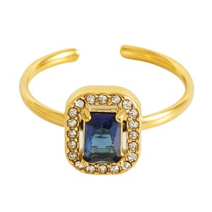 Zogxin Geometric Square <b>Adjustable</b> <b>Ring</b> With Pave Setting For Women Fashion Jewelry Gift - Product Image 5
