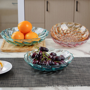 Assiette à fruits en cristal ronde, petite et grande taille, pour les fêtes, la maison, les collations - Product Image 4
