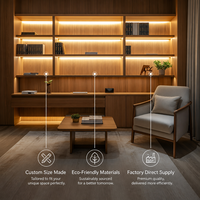 Armoire à vin en bois massif écologique sur mesure, bar à vin moderne de luxe avec porte vitrée et éclairage LED pour la maison, salon