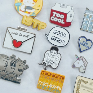 Broches et épingles de luxe vierges de dernière conception en gros, épingles en émail 3D personnalisées pour vêtements et costumes pour hommes - Product Image 1