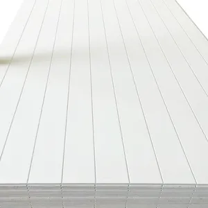 सजावट/दीवार पैनल/छत के लिए सफेद प्राइमर ग्रोव प्लाईवुड बैक साइड पाइन