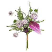 Bouquets de fleurs artificielles haut de gamme de luxe, accessoires de photographie, décoration florale pour salon, roses et lys faits à la main