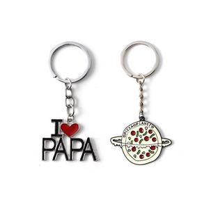 Keychain With Swivel Lobster Clasp Metallic Color Stainless Steel Metal Enamel Ring Offset and UV Printing <b>Keychains</b> - Product Image 3