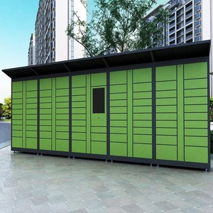 Casillero Inteligente para Paquetes Color Gris con Techo Impermeable, Gabinete <span class=keywords><strong>de</strong></span> Almacenamiento Exterior con Protección IP65 para Entregas Seguras las 24 Horas - Product Image 3