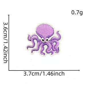 Patch brodé miniatures animaux <span class=keywords><strong>marins</strong></span> dessin animé avec adhésif thermocollant pour accessoires vestimentaires en stock - Product Image 3