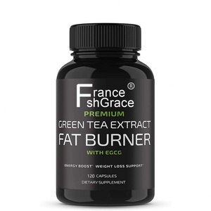 Pilules de perte de poids au thé vert pour adultes, 45% EGCG, brûleur de graisse abdominale, booster de métabolisme et coupe-faim, 120 capsules - Product Image 1