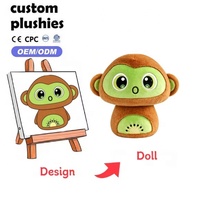 Kawaii fruit- en groentepluche speelgoed groothandel op maat gemaakte cartoon aardbei kiwi pluche knuffels zacht comfort kinderspeelgoed