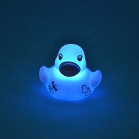 Mini LED flottante en caoutchouc canard, écologique, imperméable, lampe clignotante, nouveau,