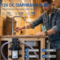 Pompe à eau électrique miniature à diaphragme 12V DC auto-amorçante pour machine à brouillard, avec surpresseur de douche automatique