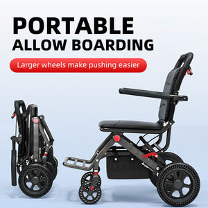 Silla de ruedas eléctrica plegable portátil reclinable y automática para discapacitados silla de ruedas de acero con asiento operado manualmente - Product Image 2