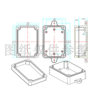 Piccole custodie per batterie in plastica per esterni montaggio a parete personalizzato con coperchio coperchio custodia per elettronica in Abs scatola per batterie impermeabile