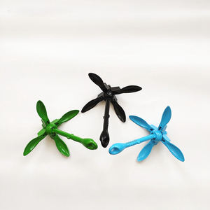 Ancla de barco de amarre plegable <span class=keywords><strong>azul</strong></span> de acero al carbono de 1,5 KG 3.5LB para bote de Kayak de yate - Product Image 1
