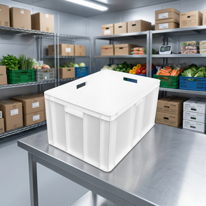 LAR CAS2050 58L HDPE Plastic <b>Crate</b> Large Capacity Stackable Food Logistics Box - Product Image 4