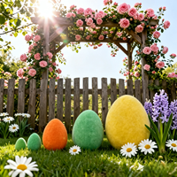 Décorations d'œufs de Pâques en polystyrène durables, colorées, faites à la main, très vendues, cadeaux de Pâques, ornements pour les fêtes de chasse aux œufs de Pâques