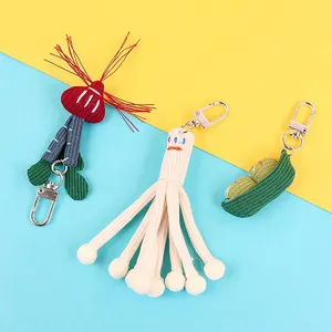 Porte-clés pendentif de légumes de couleur mignonne, sac de décoration de sac, breloque fabricant de porte-clés