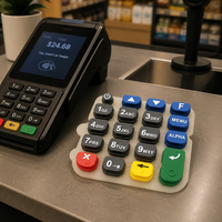 Clavier rétroéclairé personnalisé en silicone et plastique, éclairage LED, dôme métallique conducteur, couleur RAL, certifié ISO9001 pour les claviers de point de vente
