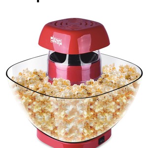 Máquina de palomitas de maíz Dsp, máquina eléctrica automática para hacer aperitivos para el hogar, roja y blanca - Product Image 5