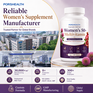 Comprimés multivitaminés pour femmes 50+ Marque Blanche Trèfle Rouge CoQ10 Extrait de Grenade Naturel Sans Gluten Sans Produits Laitiers Soin Quotidien de la Peau - Product Image 6