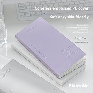 สมุดบันทึกปกหนังนูนลายแบบกำหนดเอง เข้าเล่มแบบเทอร์มอล 80 <span class=keywords><strong>แผ่น</strong></span> พร้อมเป็นของขวัญ สมุดบันทึกสำหรับสำนักงาน วางแผนงาน ไดอารี่ส่วนตัว ทนทาน - Product Image 5