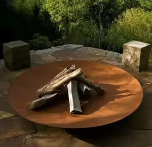야외 금속 화로 corten 스틸 화재 그릇 100cm