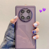 Étui de téléphone portable transparent en gel de silicone souple, inspiré des yeux, sous licence officielle pour MATE 70, avec protection intégrale des objectifs